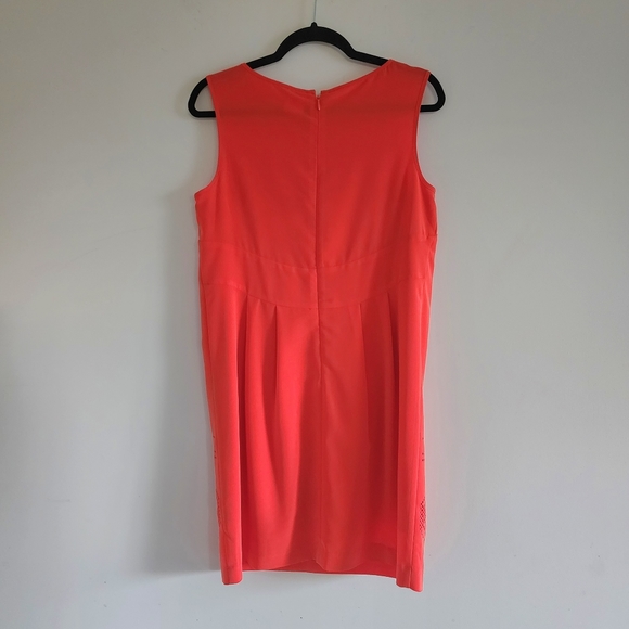 Julia Jordan Orange Laser Cut Shift Dress Size 10 - Picture 4 of 9